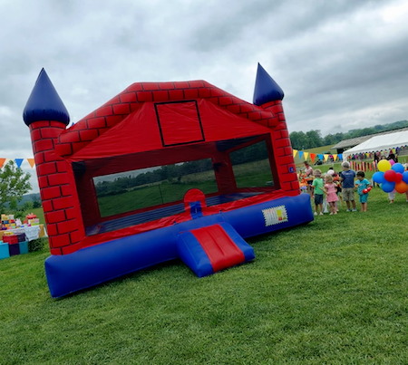 Red & Blue Brick Bounce House