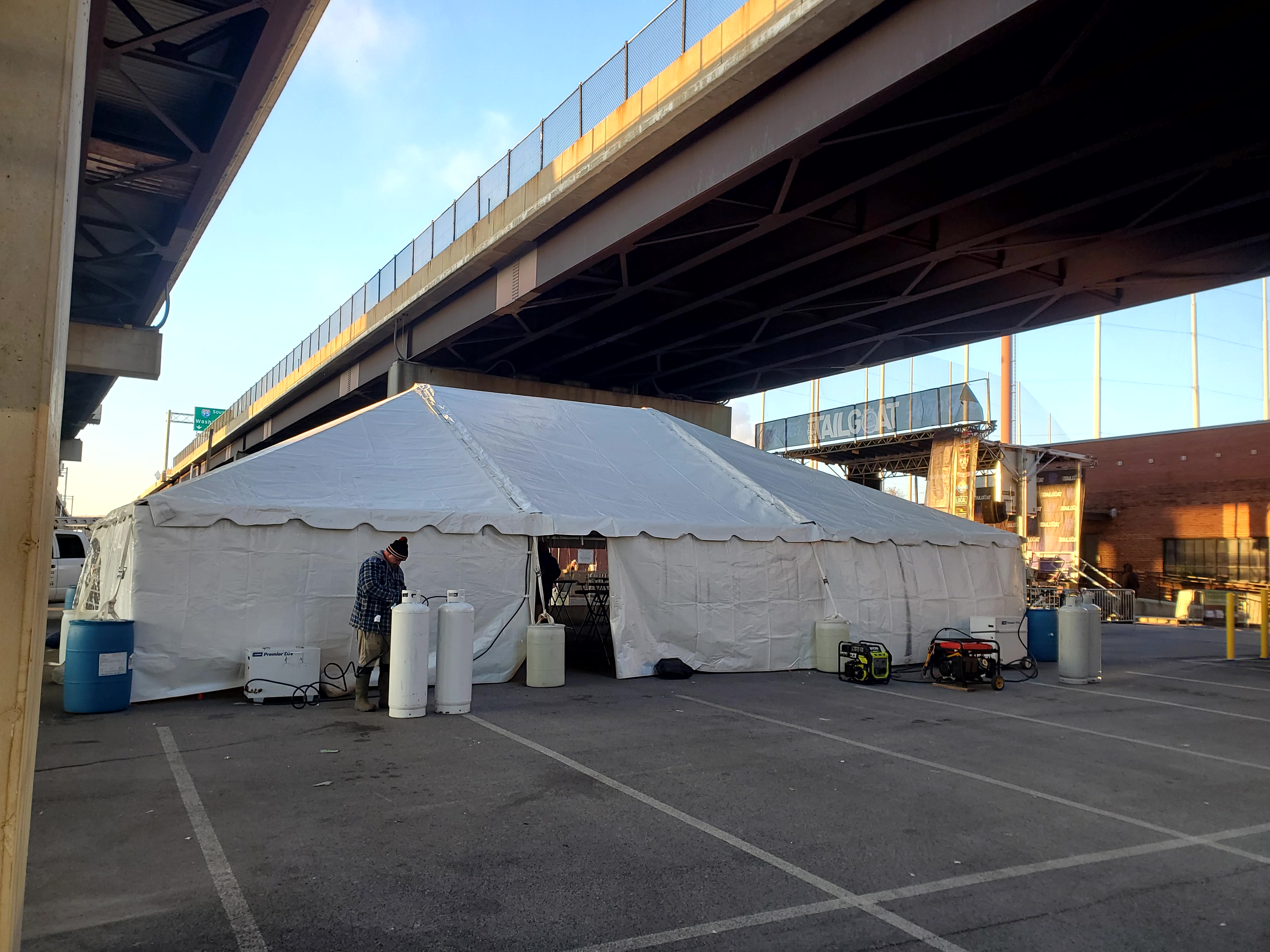 30x45 Tailgate Party Tent for Baltimore Ravens Tailgate