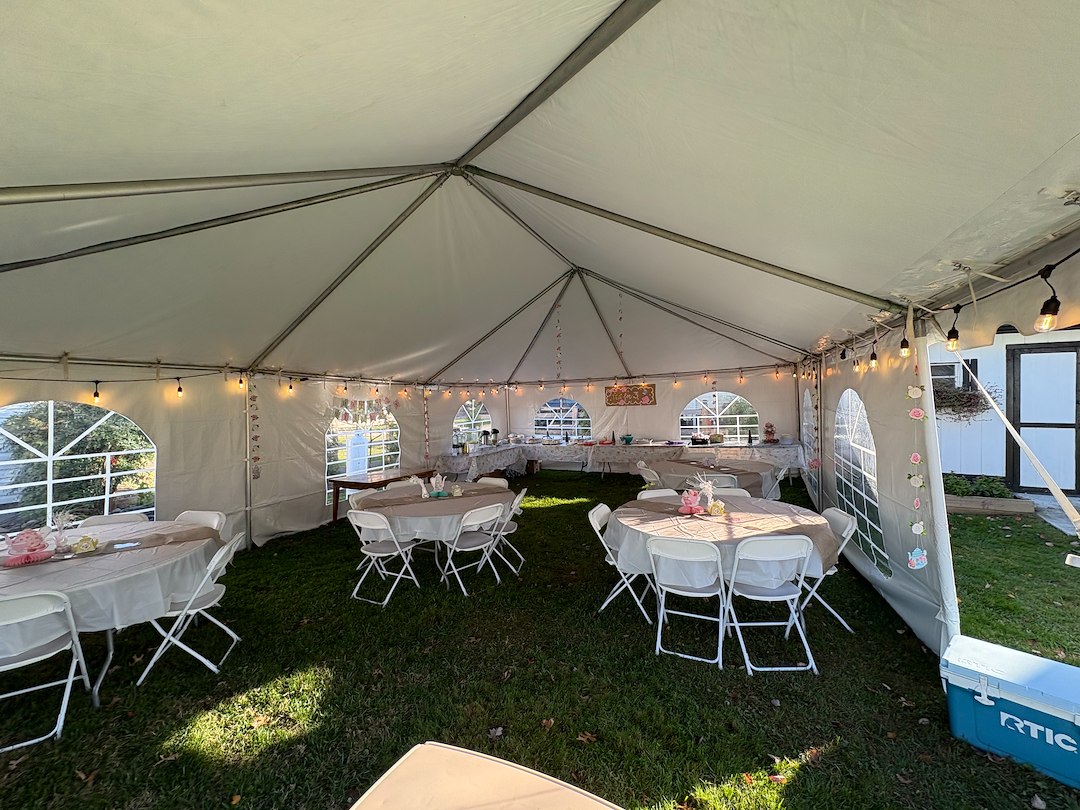 Backyard Birthday Party Tent and Moon Bounce in White Marsh, MD