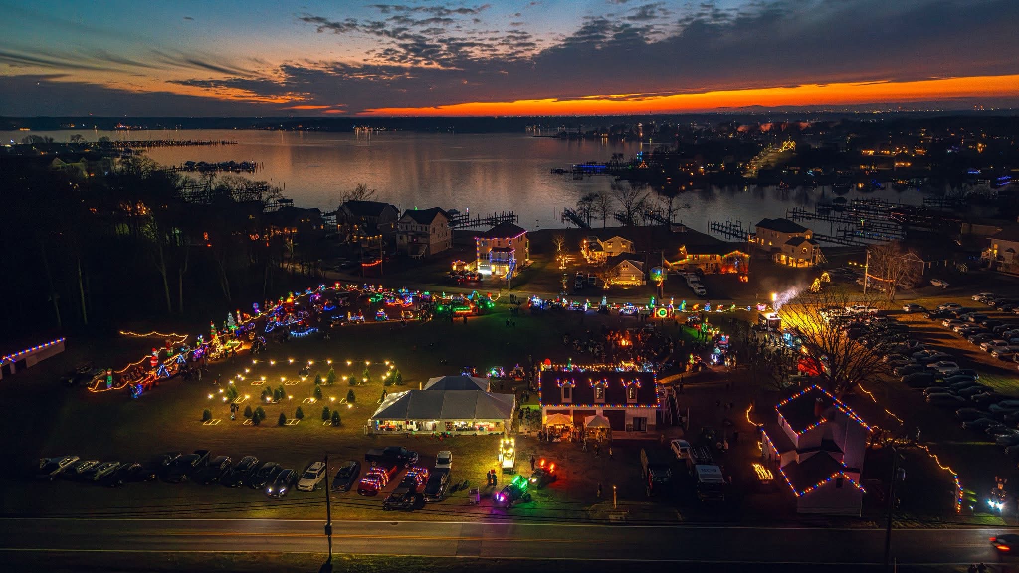 Heated Frame Tent for Christmas-Themed Fundraiser in Bowleys Quarters, Maryland