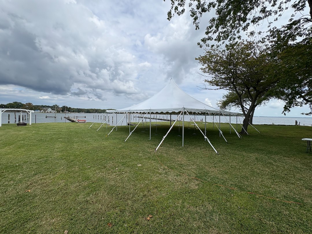 Large Elegant Pole Tent for Wedding in Essex, Maryland