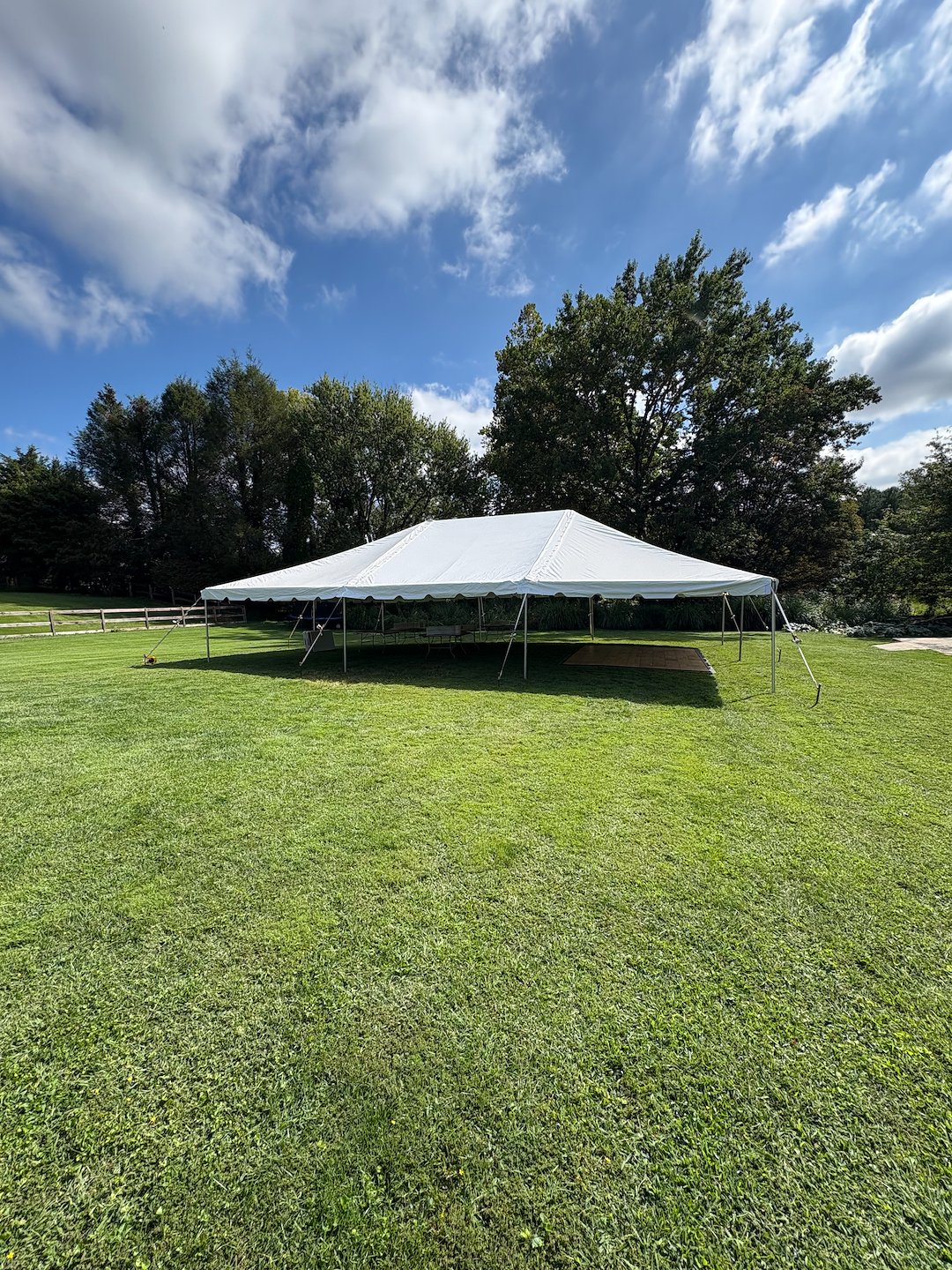 Large Frame Tent for Backyard Wedding in Glen Arm, Maryland