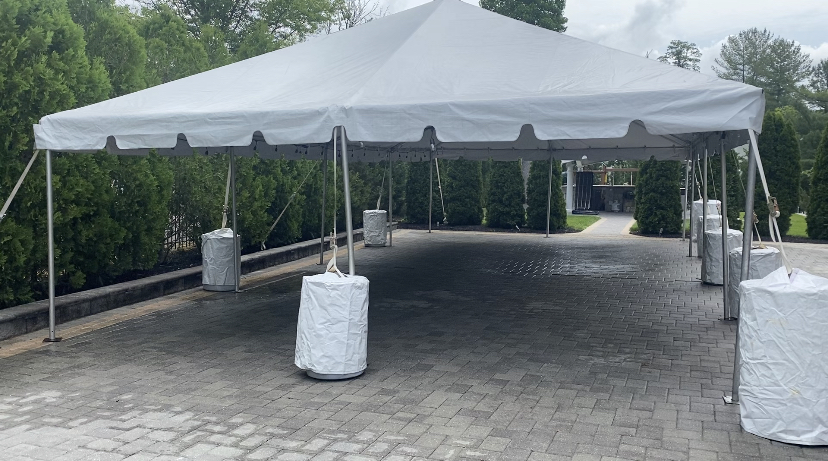 Large Party Tent with Cocktail Tables in Virginia