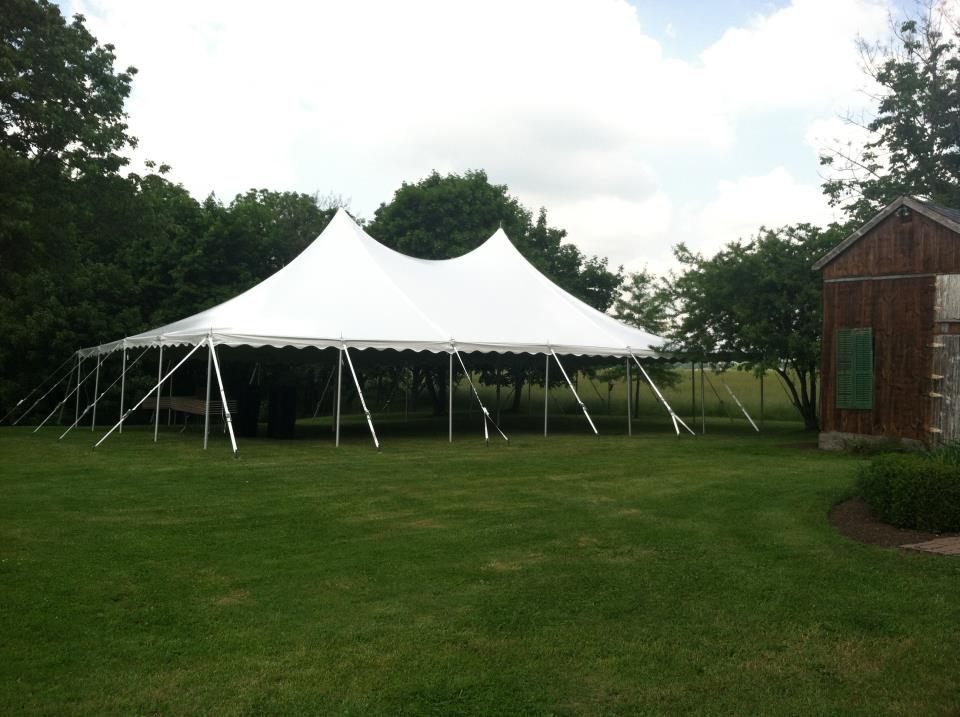 Large Pole Tent for Backyard Wedding in Middle River, Maryland