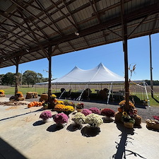 Large-Pole-Tent-for-Farm-Wedding-in-Bel-Air-Maryland 1