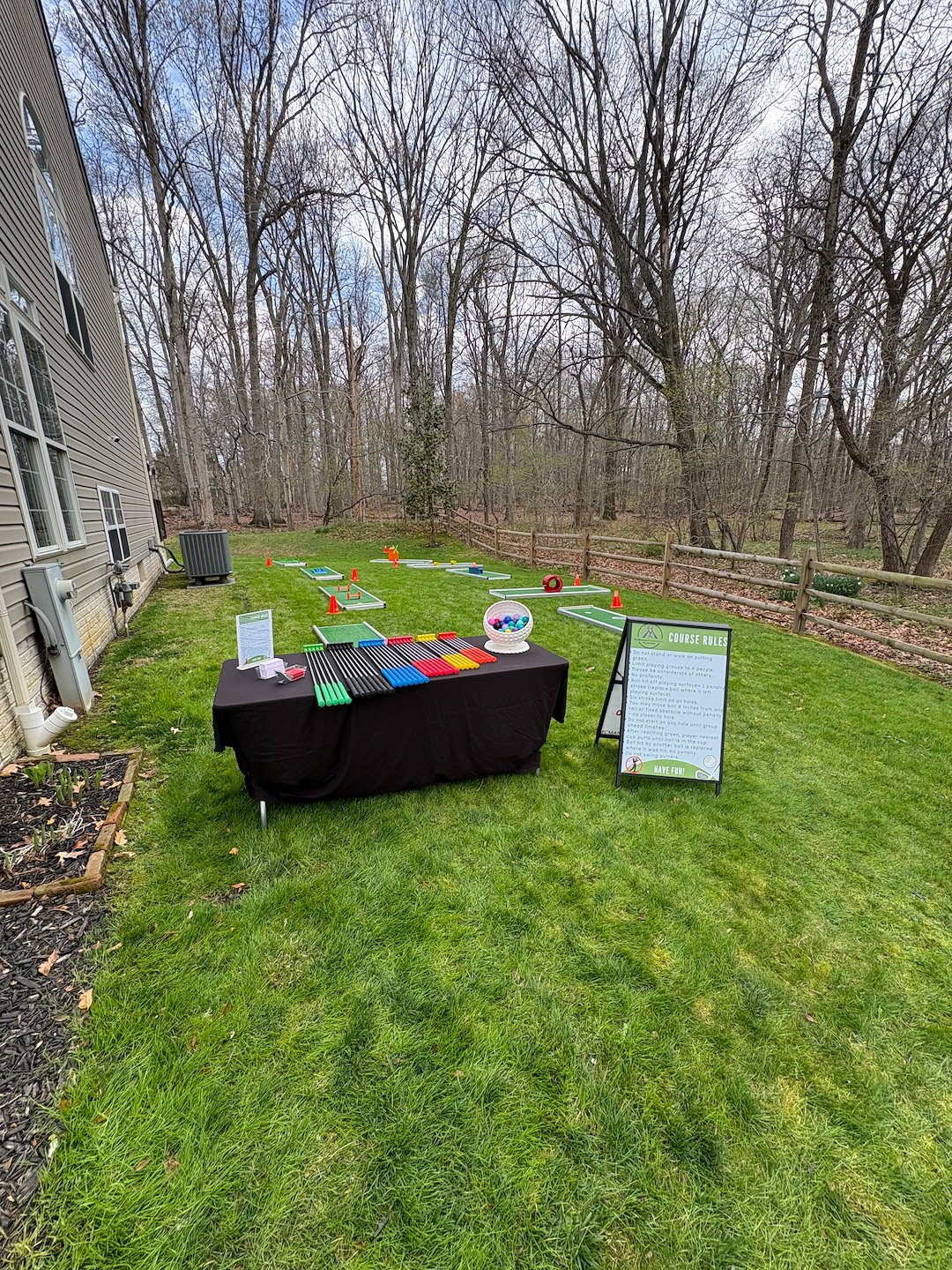 Portable Mini Golf Rental for Golf-Themed 1st Birthday Party in Perry Hall, Maryland