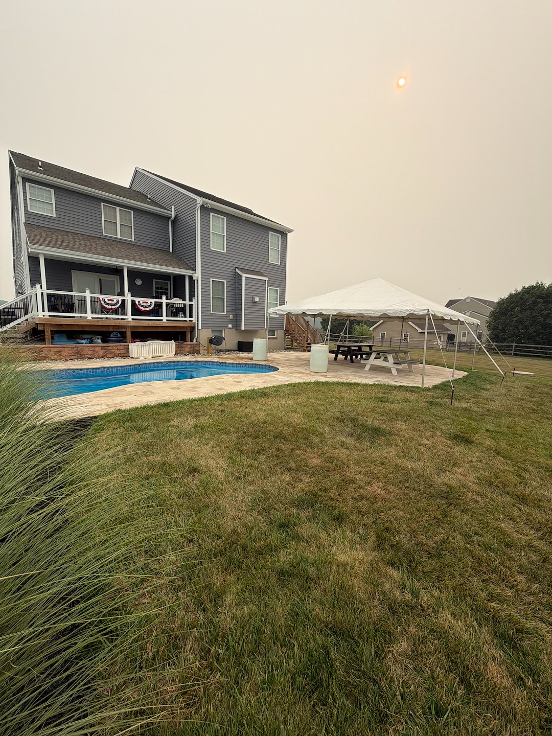 Small Frame Tent for Pool Patio Party in Jarrettsville, MD