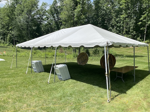 20x30 white frame tent