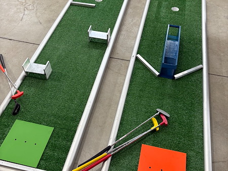 Portable mini golf rental for events